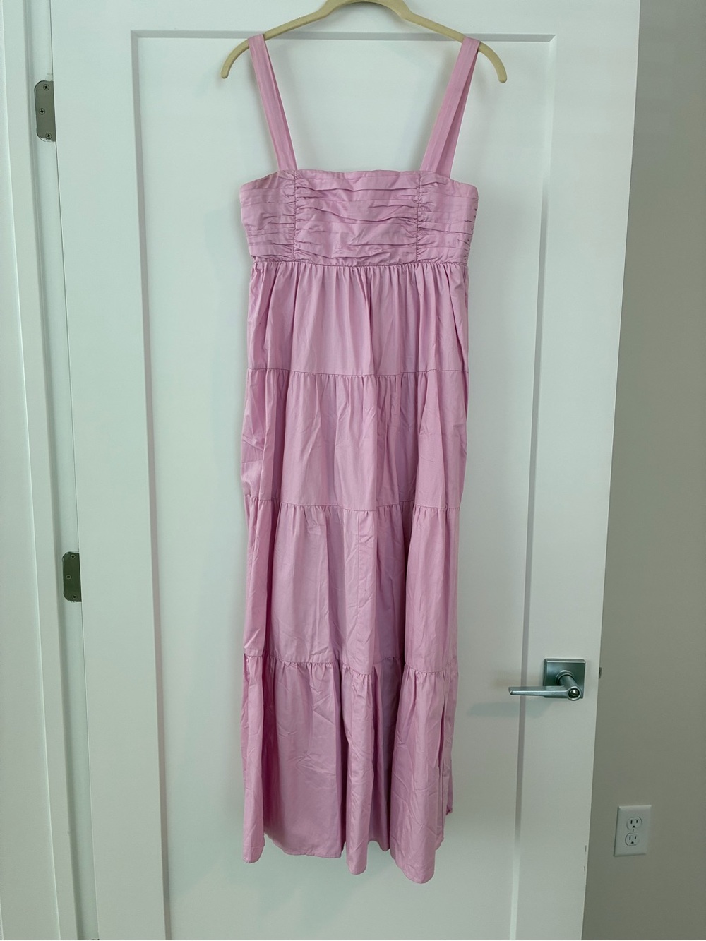 Zara Pink Tiered Maxi Dress